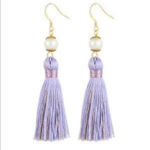 Lavender Tassel Earrings